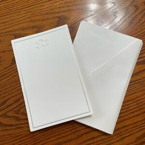 Wedding Invitations Stationery Set White With Silver Hearts